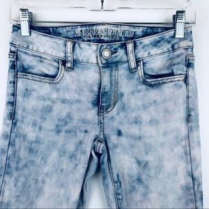 American Eagle Bleached Wash Jegging Jeans Stretch